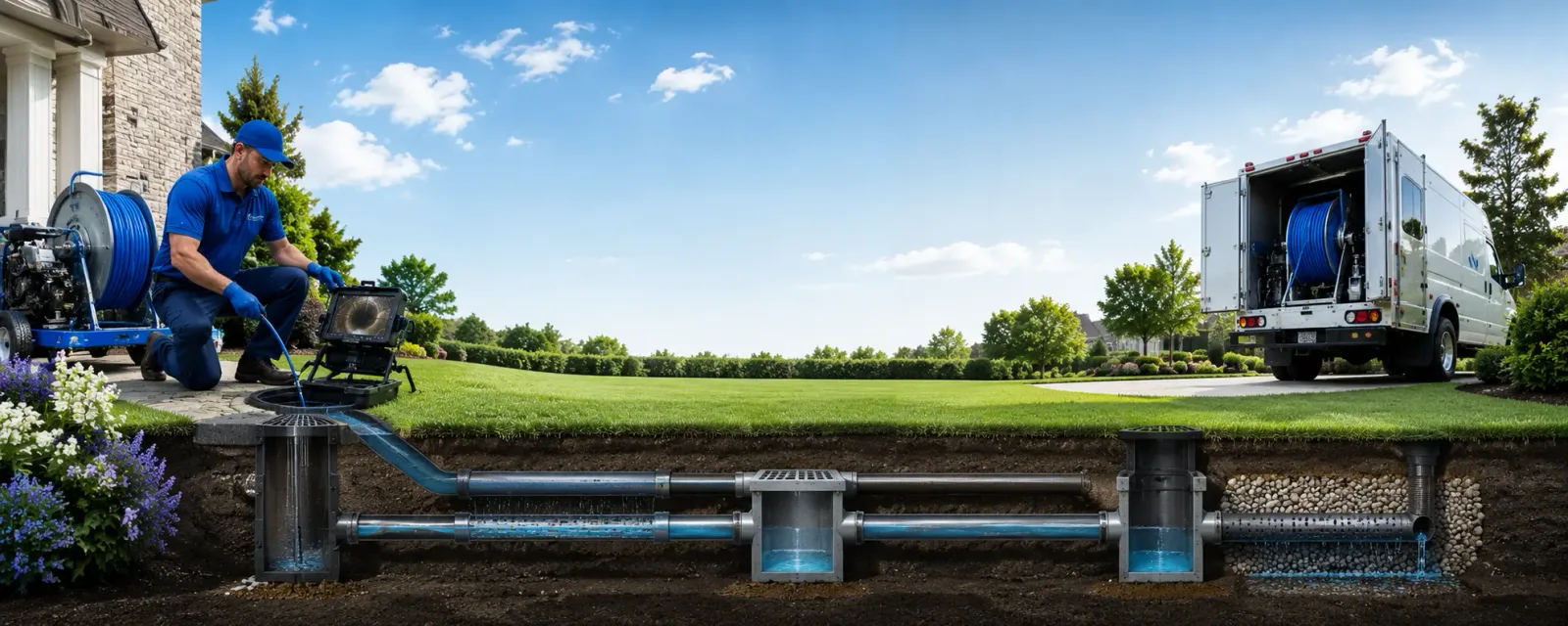 Outdoor drain cleaning information for Quasqueton, IA